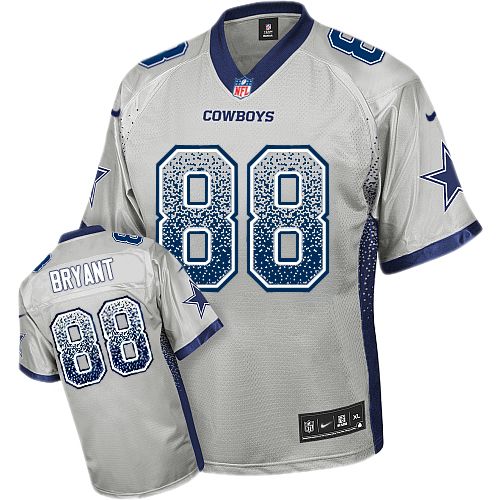 Men's Elite Dez Bryant Nike Jersey Grey - #88 Drift Fashion NFL Dallas Cowboys